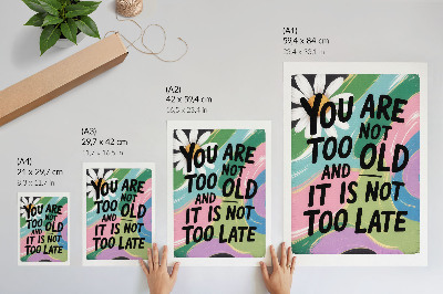 Arte de parede Cores vibrantes. Texto inspirador. Estilo moderno.