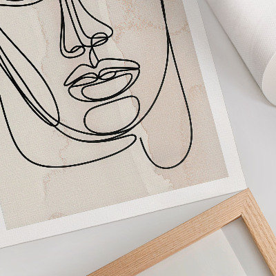Poster para cozinha Elegância minimalista para rostos bege e preto