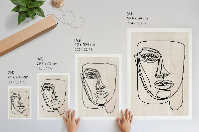 Poster para cozinha Elegância minimalista para rostos bege e preto