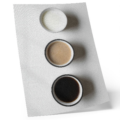 Poster decorativo Arranjo minimalista de três bebidas diferentes