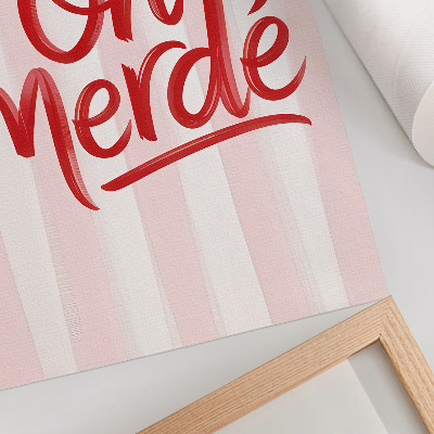 Impressão em tela Letras vermelhas sobre um fundo pastel