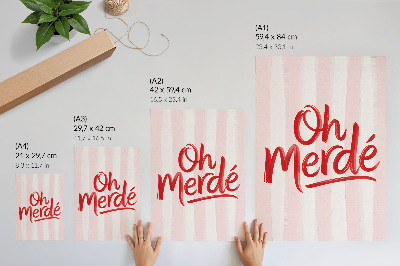 Impressão em tela Letras vermelhas sobre um fundo pastel