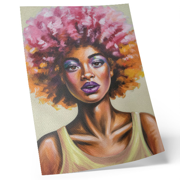 Arte de parede Cores vibrantes, figura expressiva, forte expressão facial