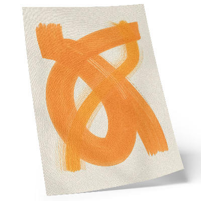Poster para cozinha Pinceladas abstratas vibrantes em tons de laranja.