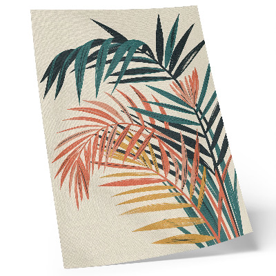Poster para cozinha Ilustração de folhas tropicais coloridas