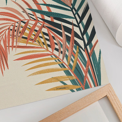 Poster para cozinha Ilustração de folhas tropicais coloridas
