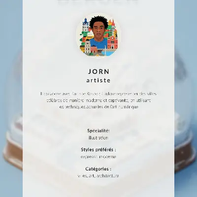 Poster decorativo cidade em miniatura em globo de neve de vidro