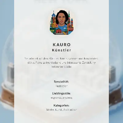 Poster decorativo Estocolmo em uma esfera com arquitetura moderna e clima de inverno