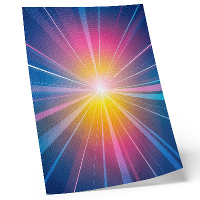 Poster para cozinha Raios de cores energéticas ponto focal