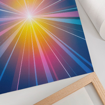 Poster para cozinha Raios de cores energéticas ponto focal
