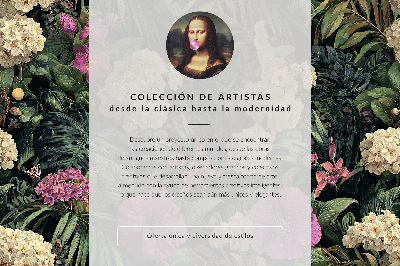 Impressão em tela Lua sobre a montanha, tons verdes, paisagem misteriosa