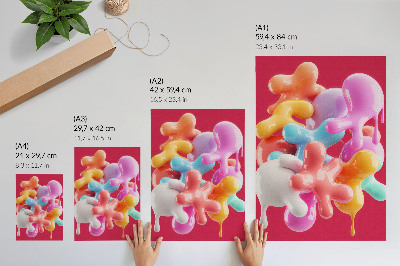 Impressão em tela Formas abstratas coloridas em estilo moderno