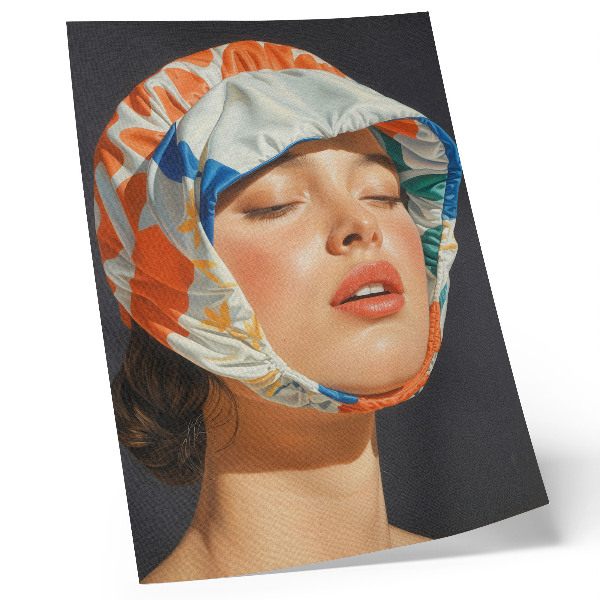 Impressão em tela Realismo no capacete, contraste de cores, modernidade