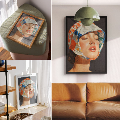 Impressão em tela Realismo no capacete, contraste de cores, modernidade