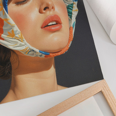 Impressão em tela Realismo no capacete, contraste de cores, modernidade