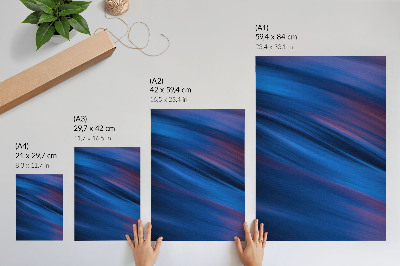 Impressão em tela Faixas de cores dinâmicas em tons de azul.