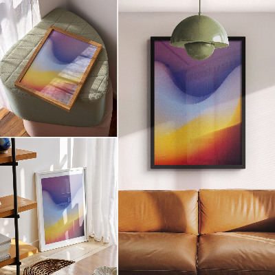 Arte de parede Ondas de cor, modernidade tranquilizante.