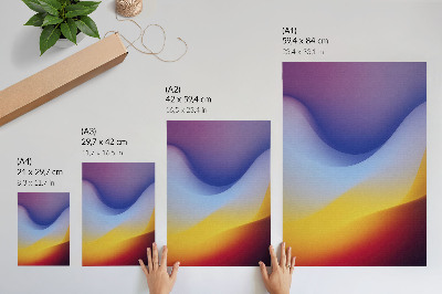 Arte de parede Ondas de cor, modernidade tranquilizante.