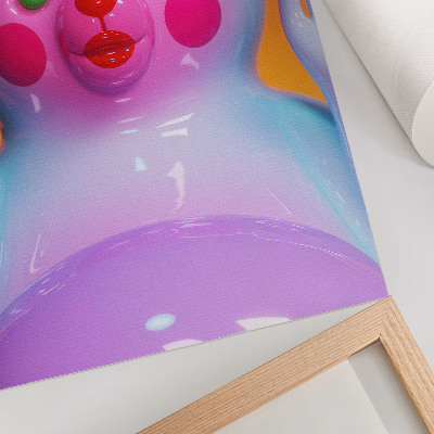 Poster decorativo Urso de pelúcia colorido, cores vibrantes, composição moderna