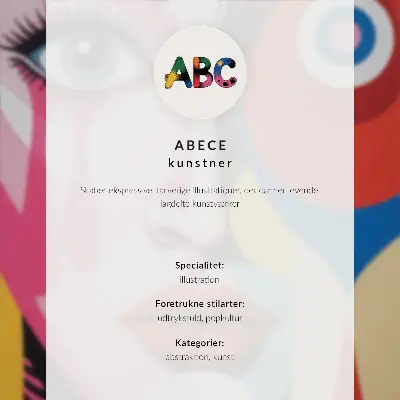 Impressão em tela de um personagem com cores intensas e padrão alegre
