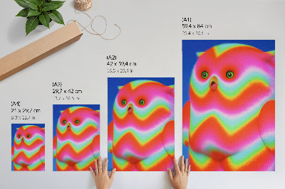 Impressão em tela Um personagem com cores intensas e um padrão alegre.