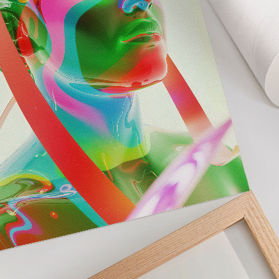Poster para cozinha Retrato colorido e futurista de personagem