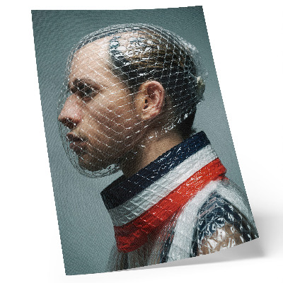 Arte de parede Retrato moderno com plástico bolha
