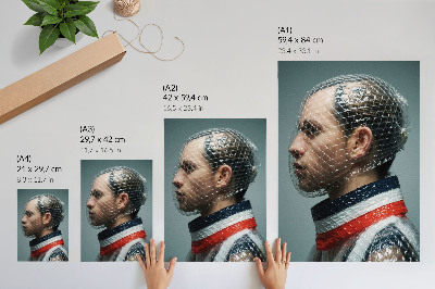 Arte de parede Retrato moderno com plástico bolha