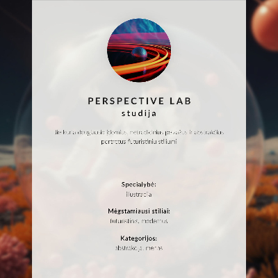 Poster decorativo Figura futurista, cores intensas, modernidade.