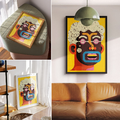 Poster para cozinha Retrato colorido, formas abstratas, cores intensas