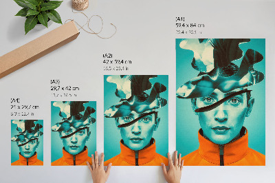 Impressão em tela Cores contrastantes, surrealismo, formas dinâmicas