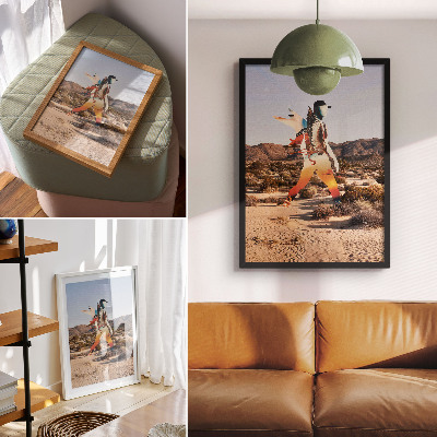 Poster decorativo Figura no deserto, motivo surreal