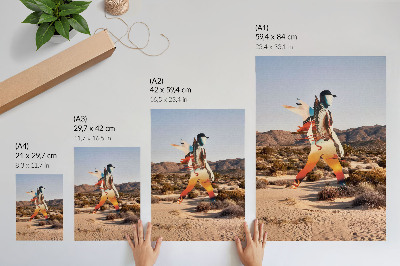 Poster decorativo Figura no deserto, motivo surreal