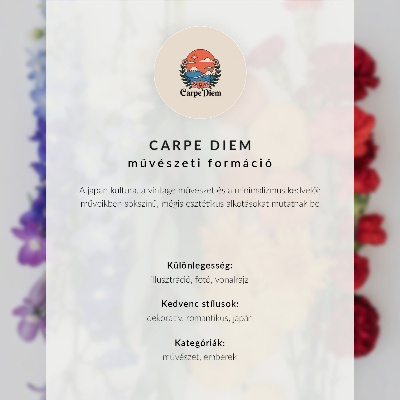 Impressão em tela Um dragão entre flores e ondas, uma composição dinâmica.