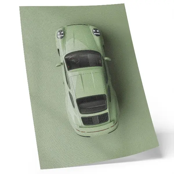 Impressão em tela quadro de um carro moderno em tom de verde