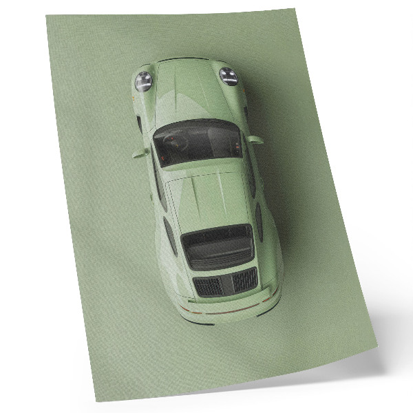 Impressão em tela Um carro moderno em um tom de verde.