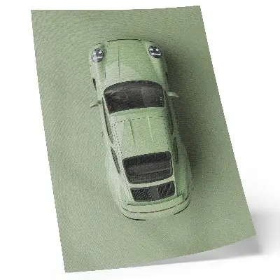 Impressão em tela quadro de um carro moderno em tom de verde