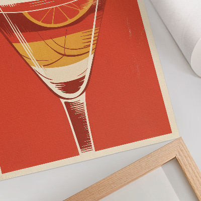 Poster decorativo Elegância e nostalgia dos gráficos de coquetéis em estilo retrô