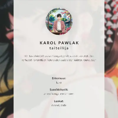 Poster decorativo retrato com cores intensas e rica decoração