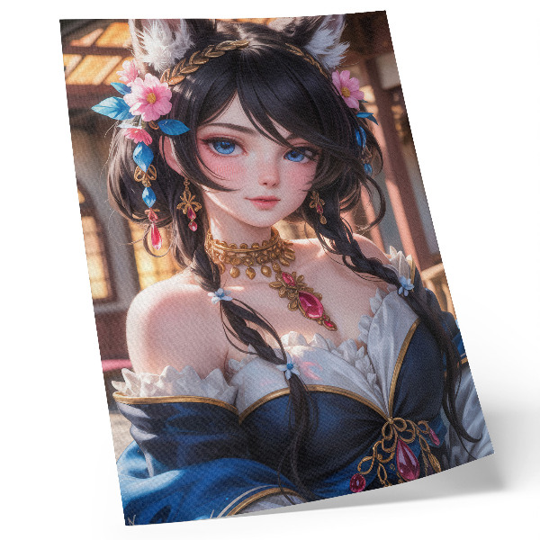 Poster para cozinha Retrato fantasioso de uma mulher com joias