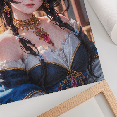 Poster para cozinha Retrato fantasioso de uma mulher com joias