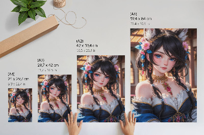Poster para cozinha Retrato fantasioso de uma mulher com joias
