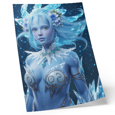 Impressão em tela Atmosfera fantástica, figura mágica, cristais de gelo.