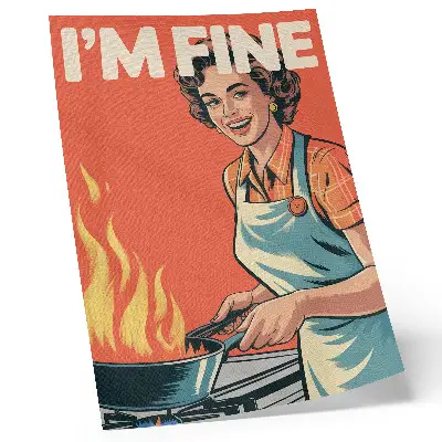 Poster para cozinha com estilo pop art, detalhes coloridos e composição dinâmica