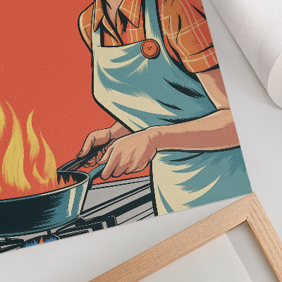 Poster para cozinha Estilo pop art, detalhes coloridos, composição dinâmica