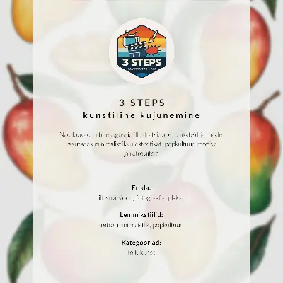 Poster decorativo bebida de laranja no terraço com estilo retrô