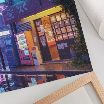 Poster para cozinha Chuva de néon, atmosfera atmosférica, luzes coloridas