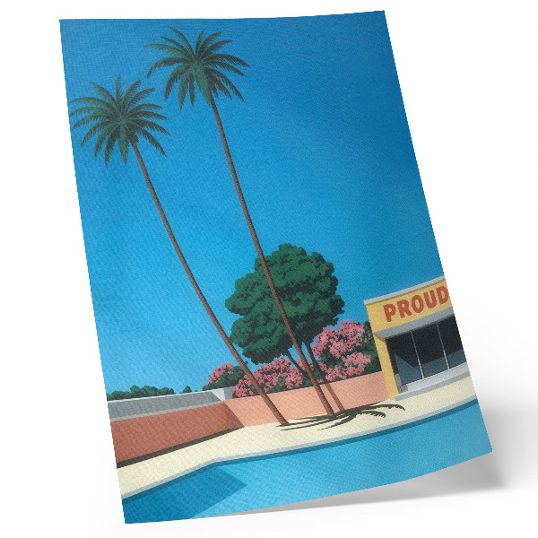Poster decorativo Céu azul, palmeiras, piscina em estilo moderno