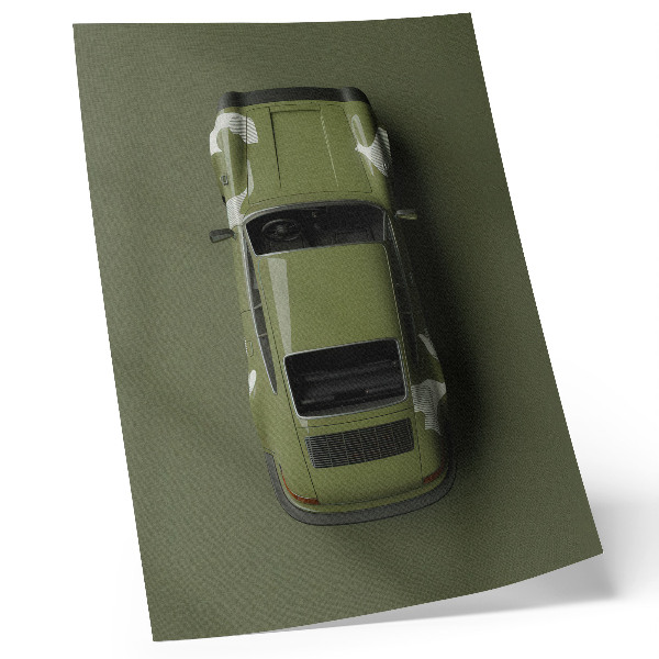 Impressão em tela Elegante carro verde minimalismo simplicidade