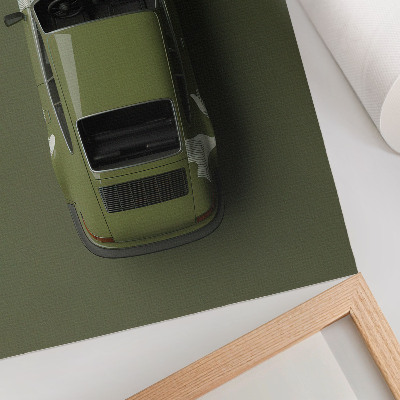 Impressão em tela Elegante carro verde minimalismo simplicidade